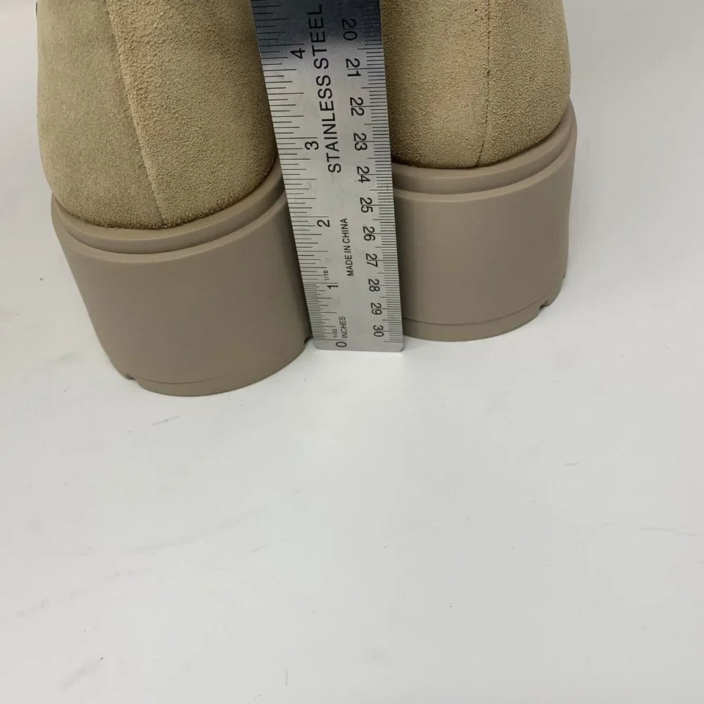 Steve Madden Hesitant HESI02S1 Chelsea Boots Women's 10 Sand Suede Pull On S0536 - Picture 7 of 11